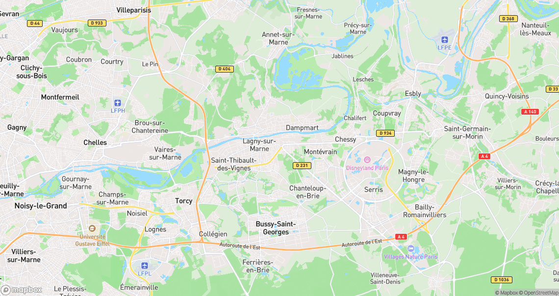 Localisation de la voiture à Lagny-sur-Marne
