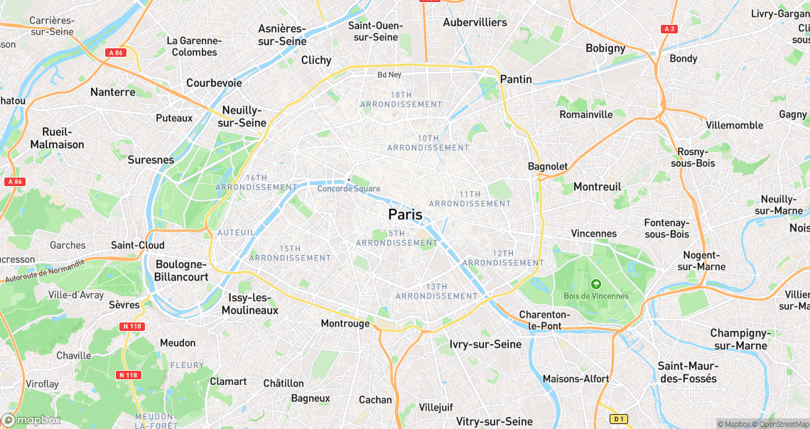 Localisation de la voiture à Paris