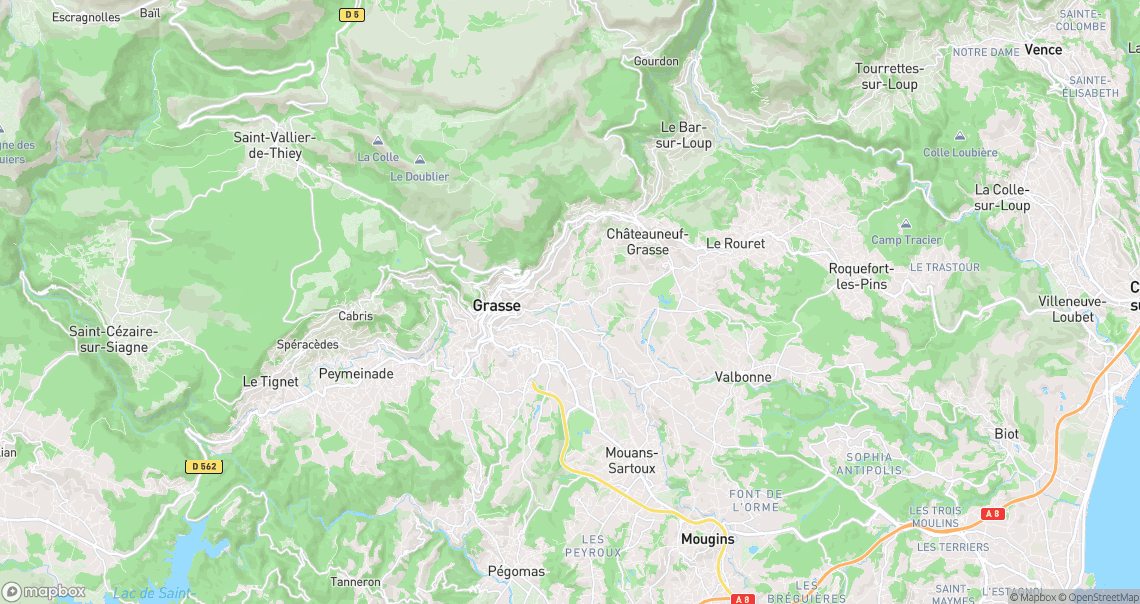 Localisation de la voiture à Grasse