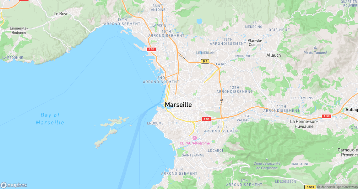 Localisation de la voiture à Marseille
