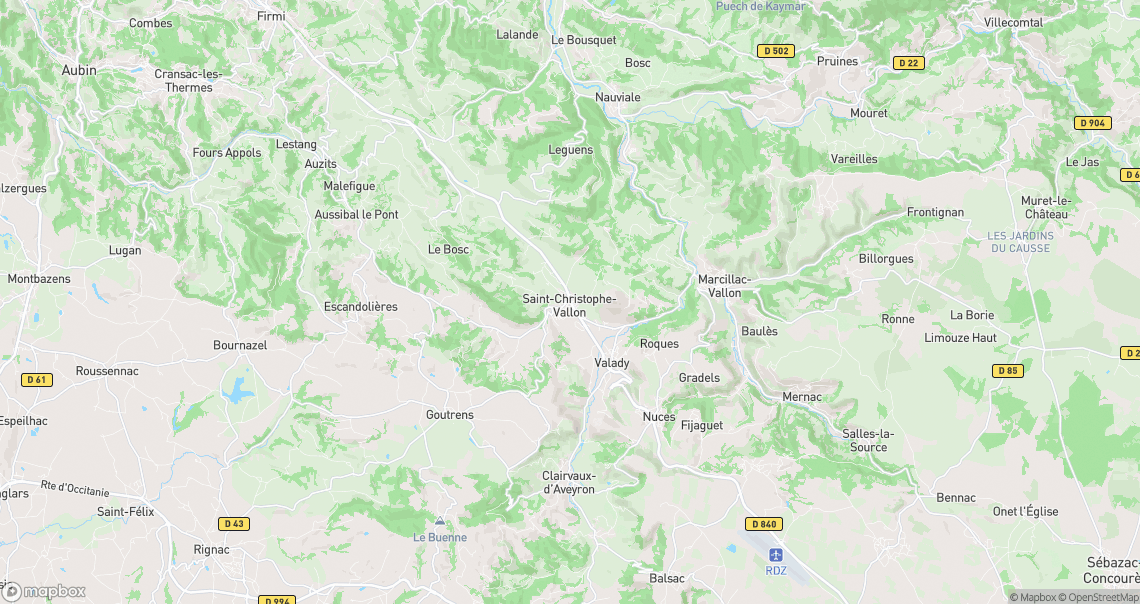 Localisation de la voiture à Saint-Christophe-Vallon