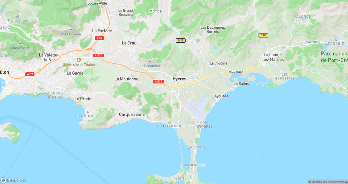 Localisation de la voiture à Hyères