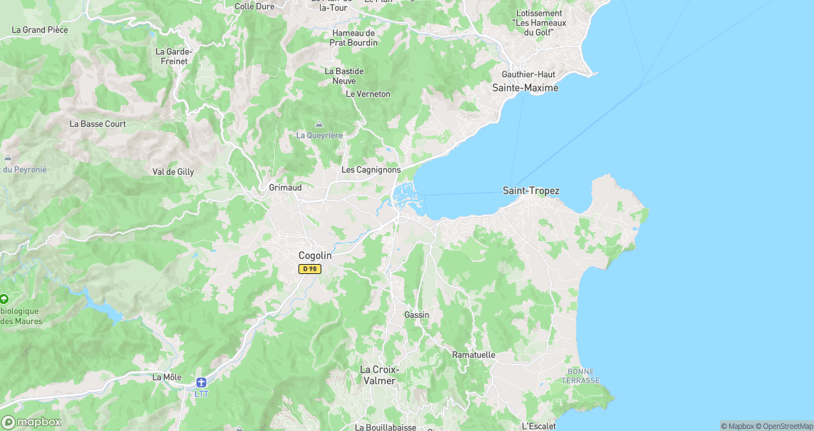 Localisation de la voiture à Cogolin