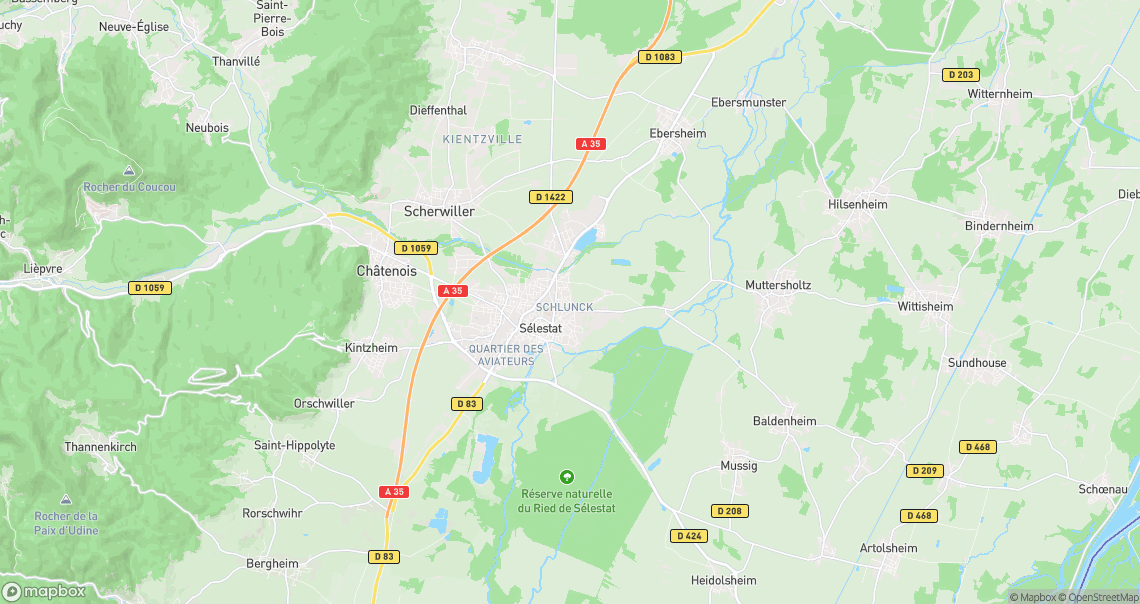 Localisation de la voiture à Sélestat