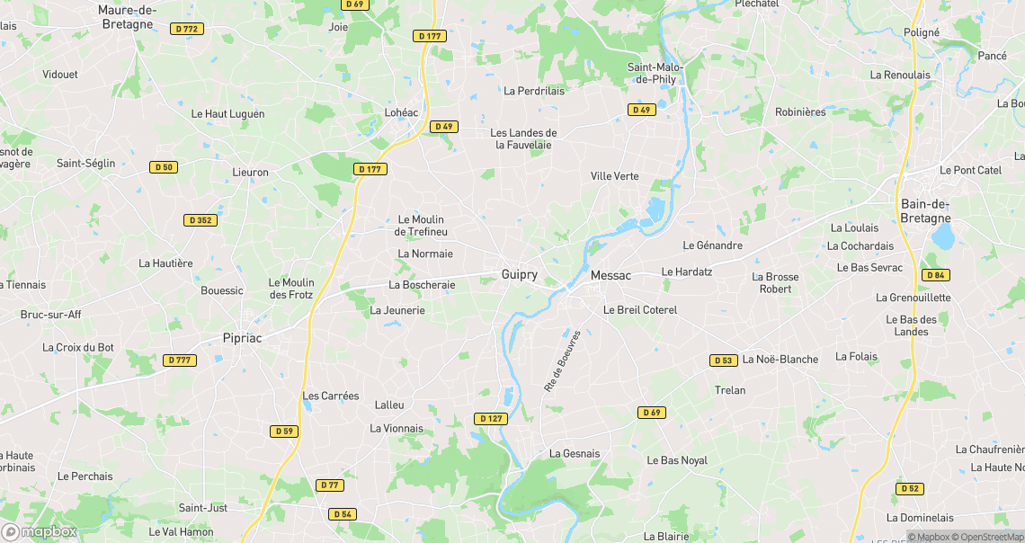 Localisation de la voiture à Guipry-Messac