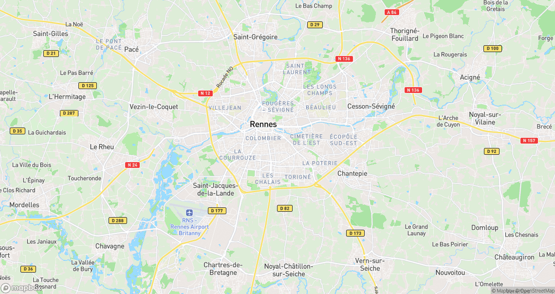 Localisation de la voiture à Rennes