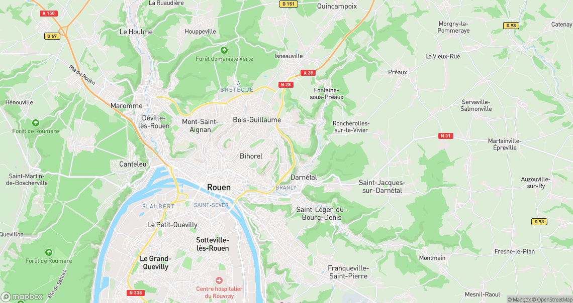 Localisation de la voiture à Rouen