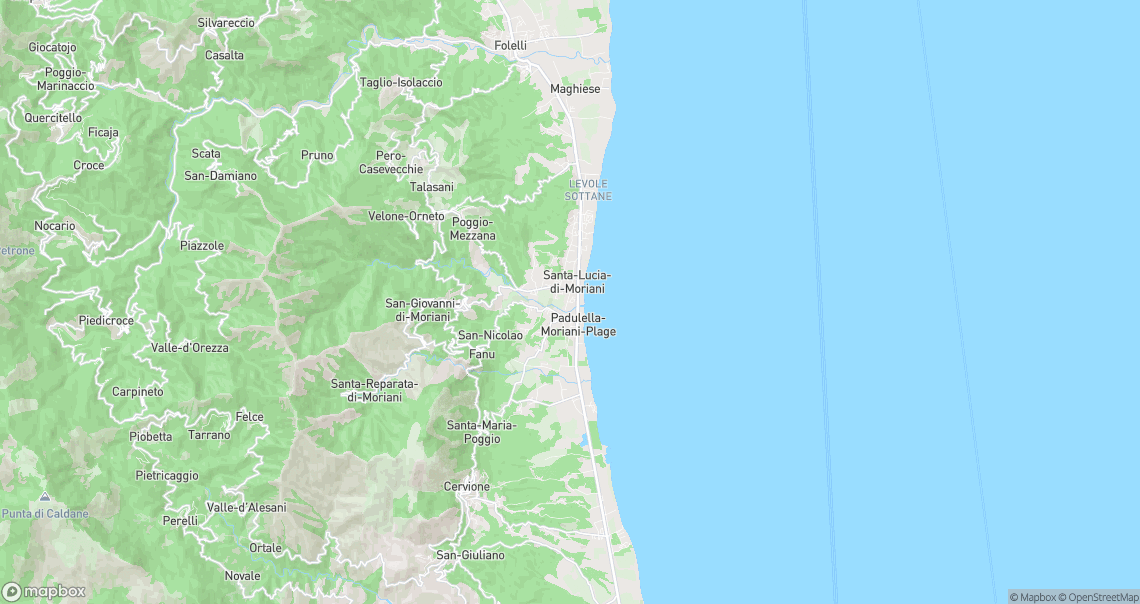 Localisation de la voiture à Santa-Lucia-di-Moriani
