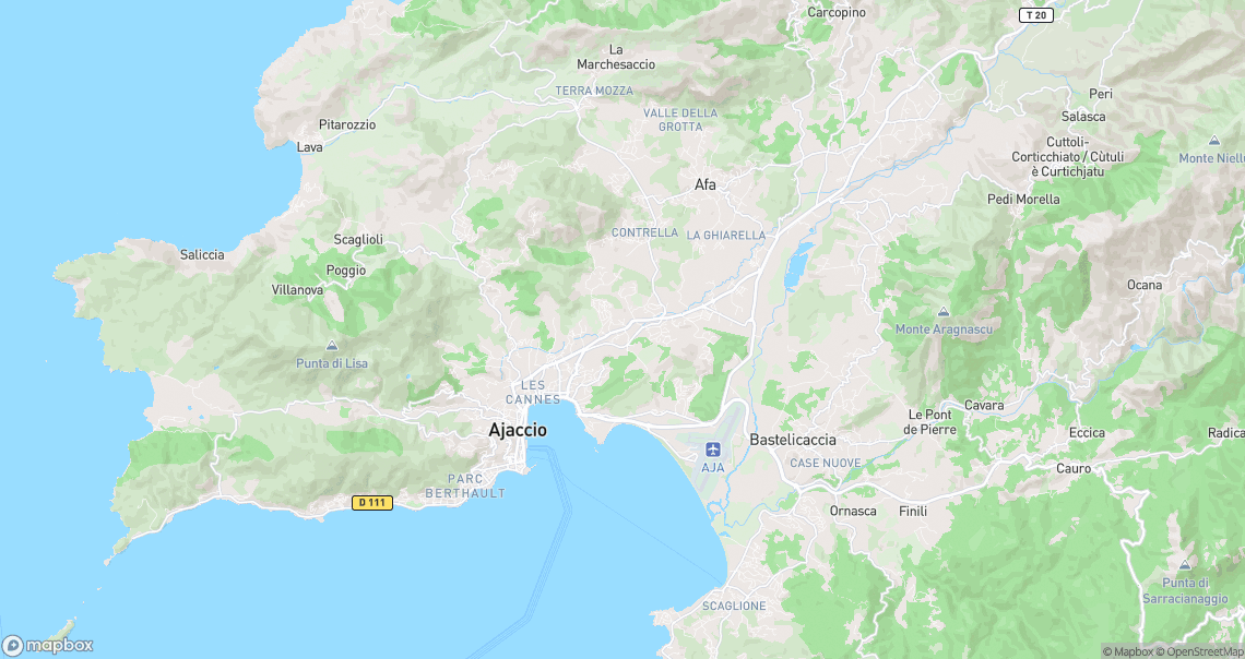 Localisation de la voiture à Ajaccio
