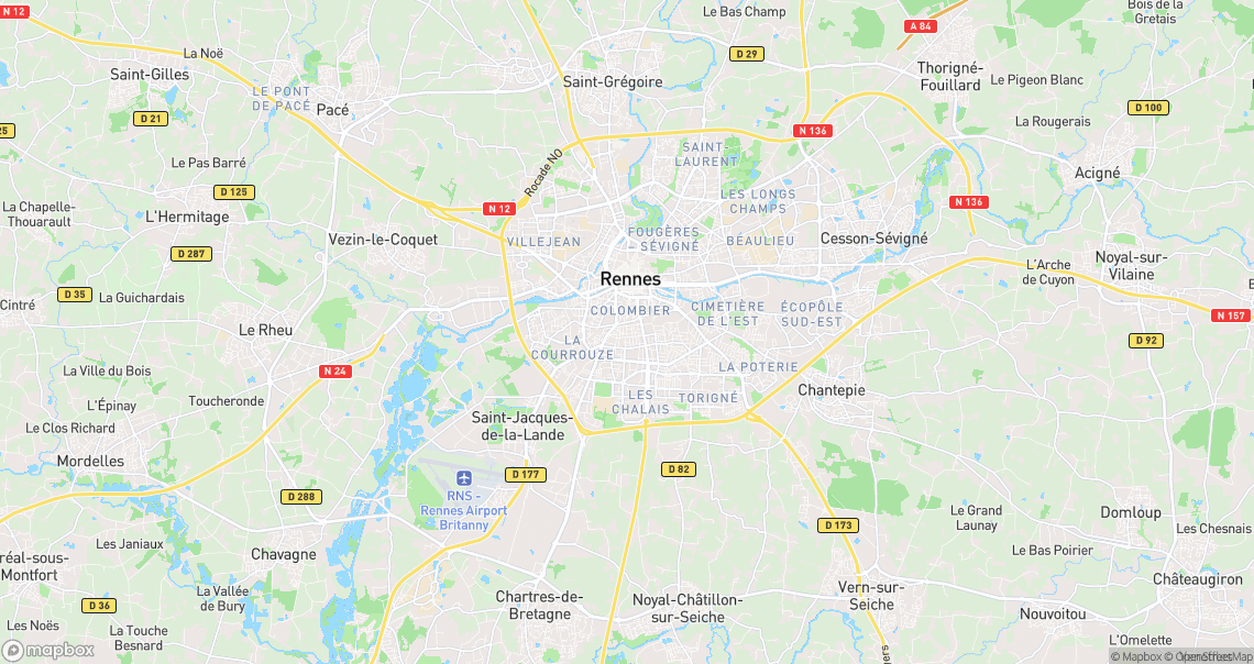 Localisation de la voiture à Rennes
