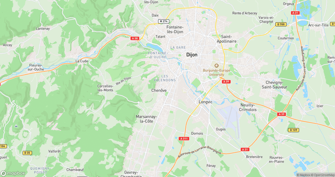 Localisation de la voiture à Chenôve
