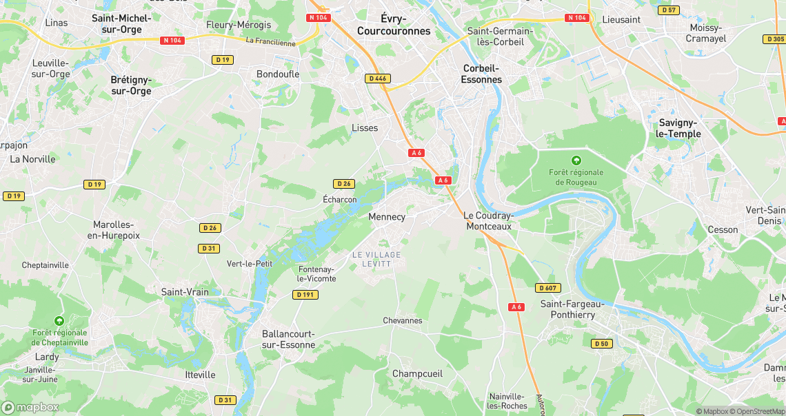 Localisation de la voiture à Mennecy