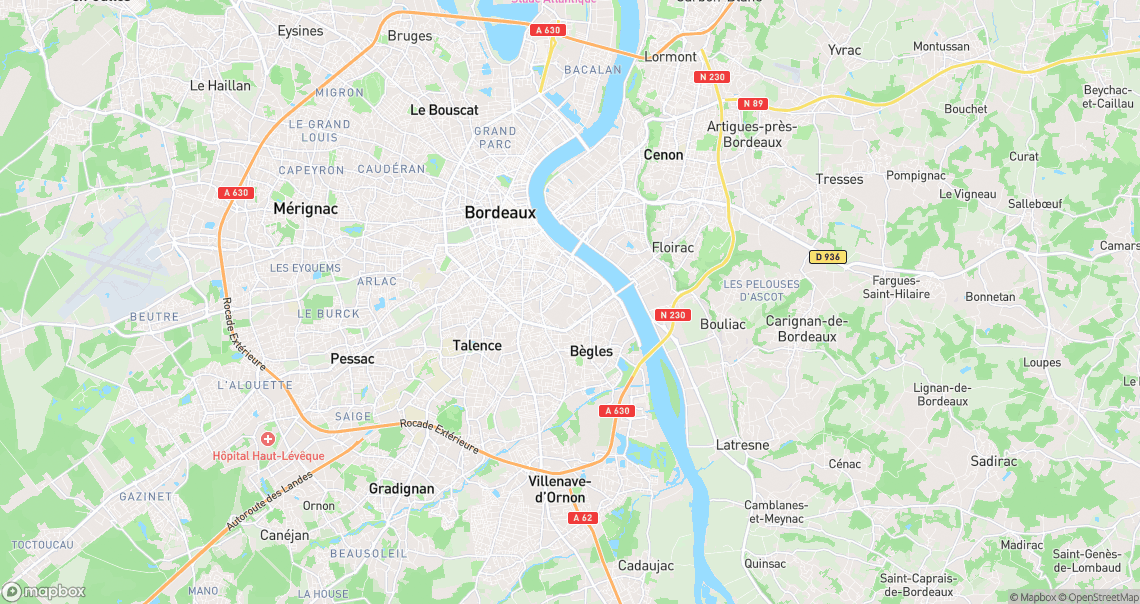 Localisation de la voiture à Bordeaux
