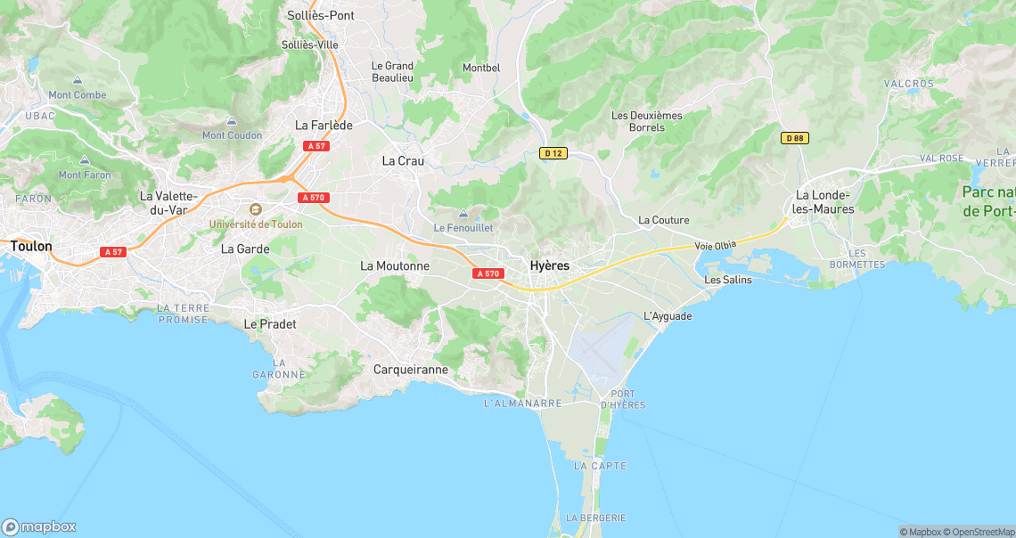 Localisation de la voiture à Hyères