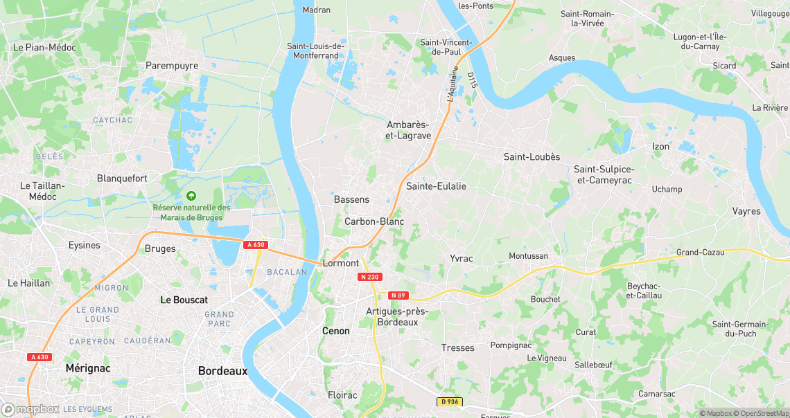 Localisation de la voiture à Sainte-Eulalie
