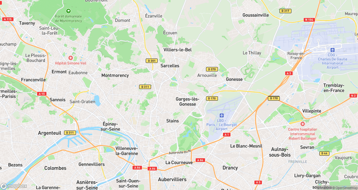 Localisation de la voiture à Garges-lès-Gonesse