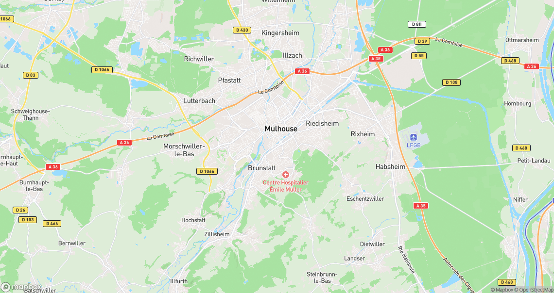 Localisation de la voiture à Mulhouse