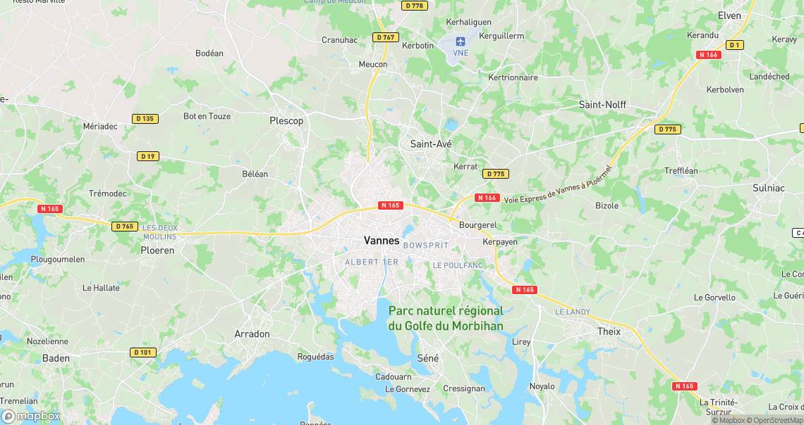 Localisation de la voiture à Vannes