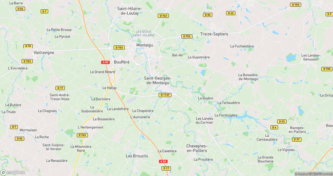 Localisation de la voiture à Montaigu-Vendée