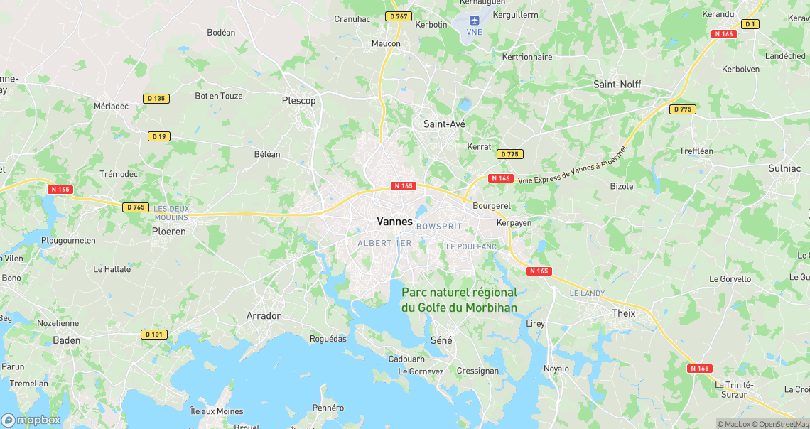 Localisation de la voiture à Vannes