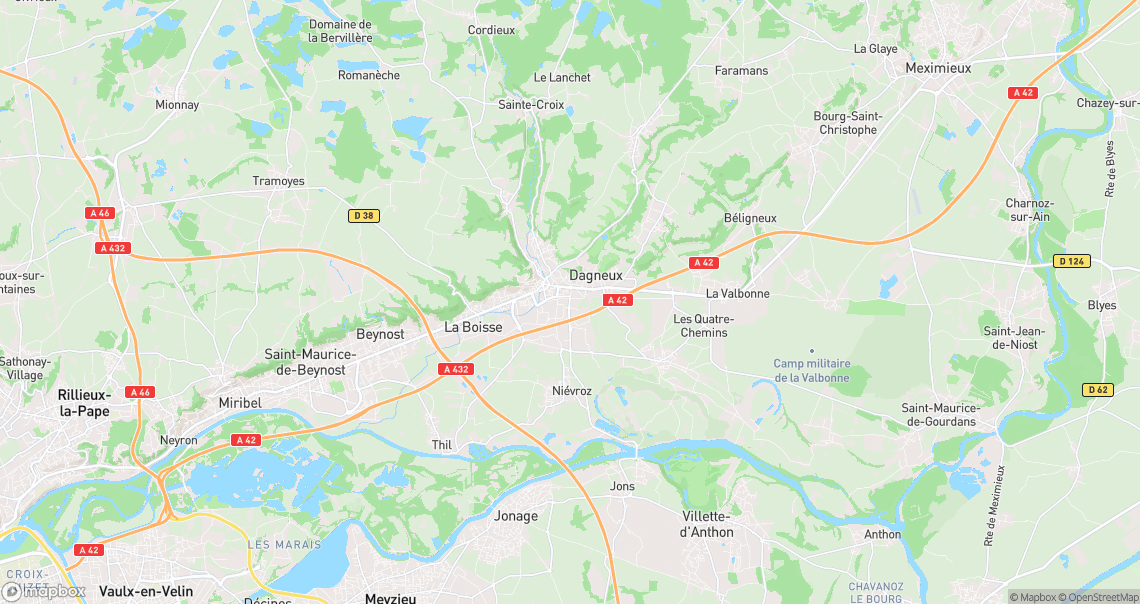 Localisation de la voiture à Dagneux