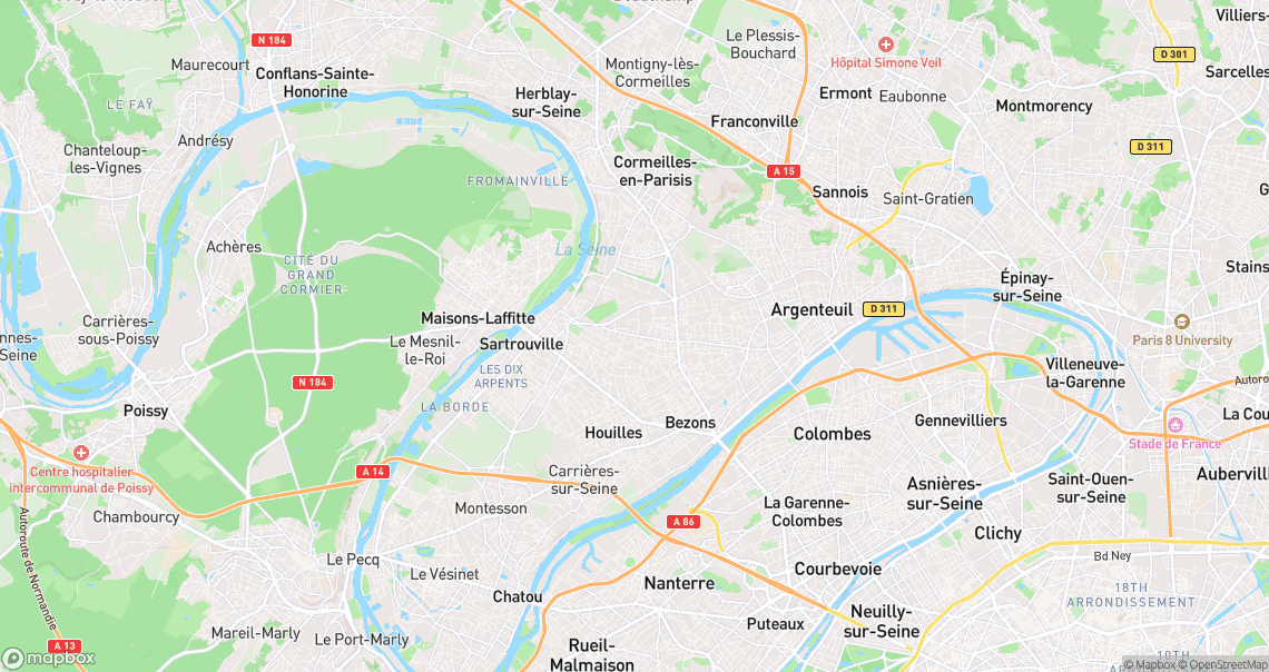 Localisation de la voiture à Sartrouville