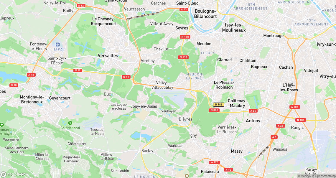 Localisation de la voiture à Vélizy-Villacoublay