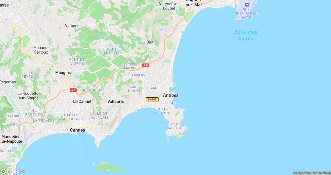 Localisation de la voiture à Antibes