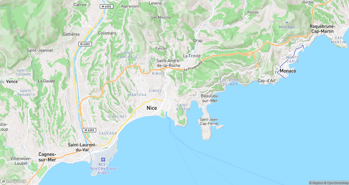 Localisation de la voiture à Nice