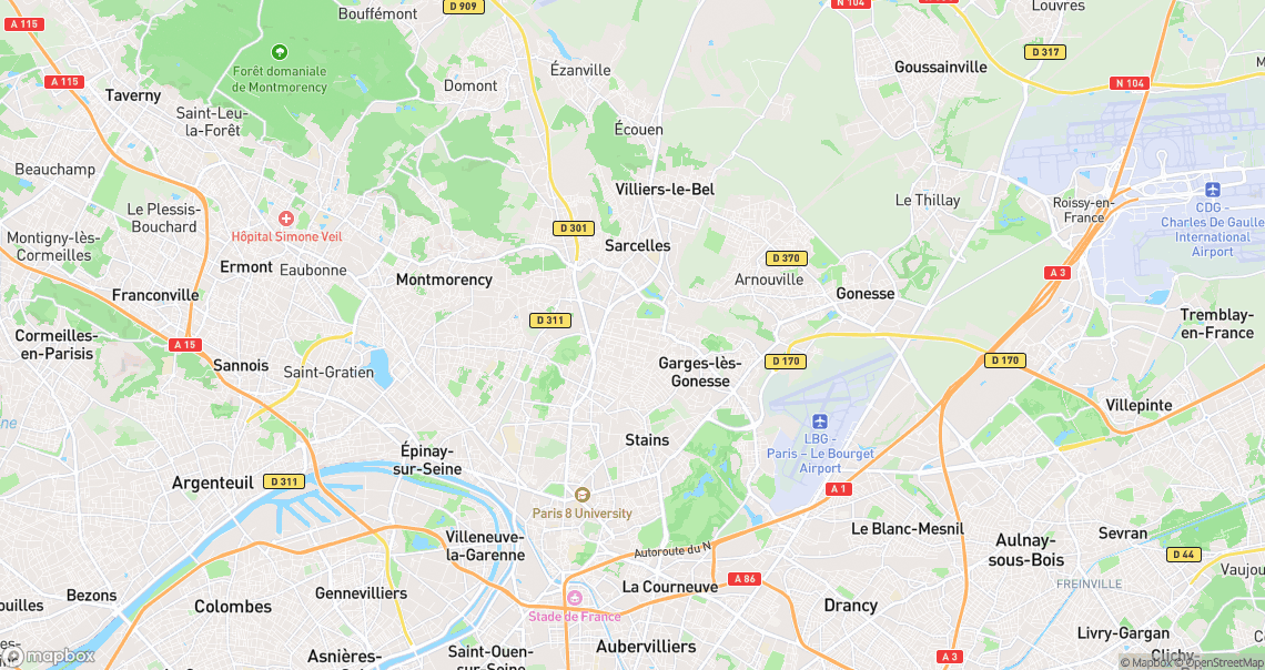 Localisation de la voiture à Sarcelles