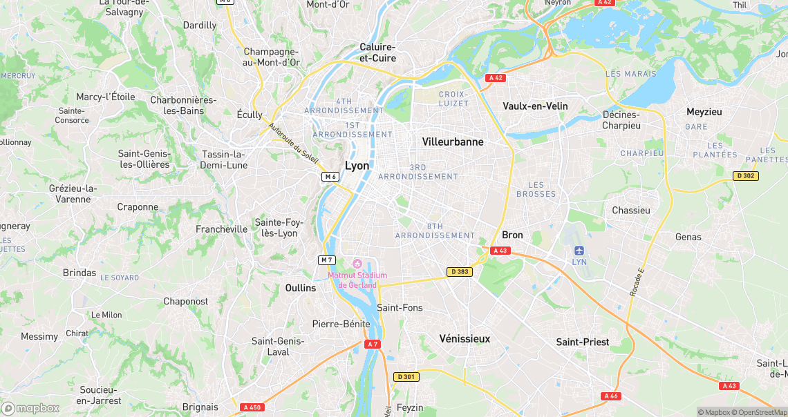 Localisation de la voiture à Lyon