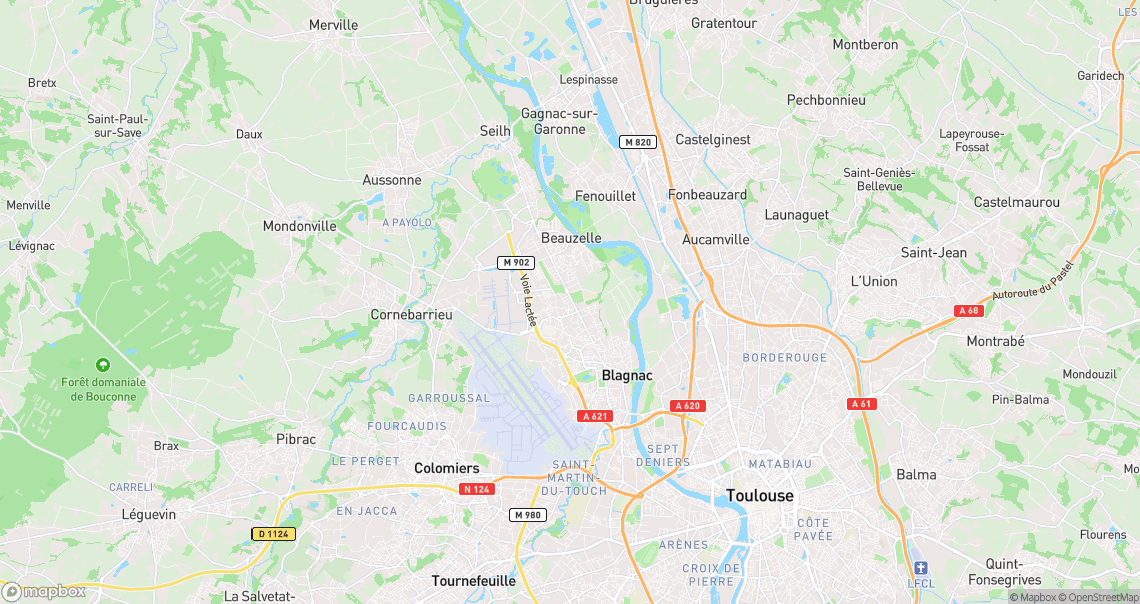 Localisation de la voiture à Blagnac