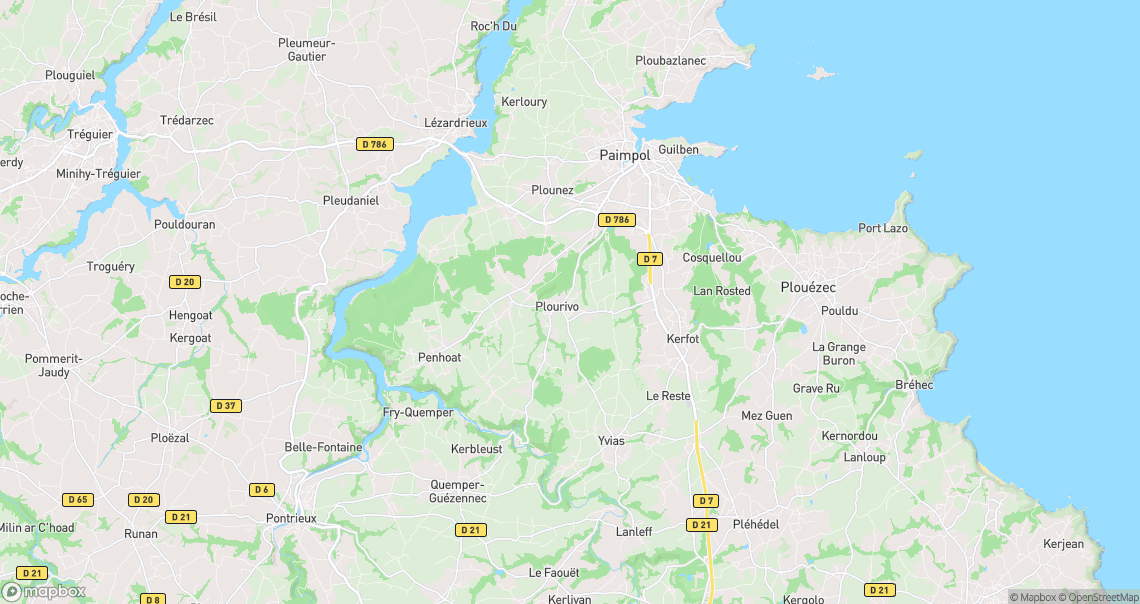Localisation de la voiture à Plourivo
