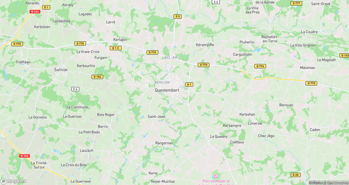Localisation de la voiture à Questembert