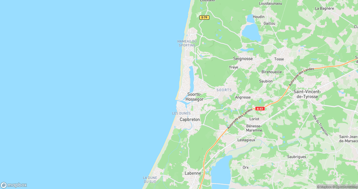 Localisation de la voiture à Soorts-Hossegor