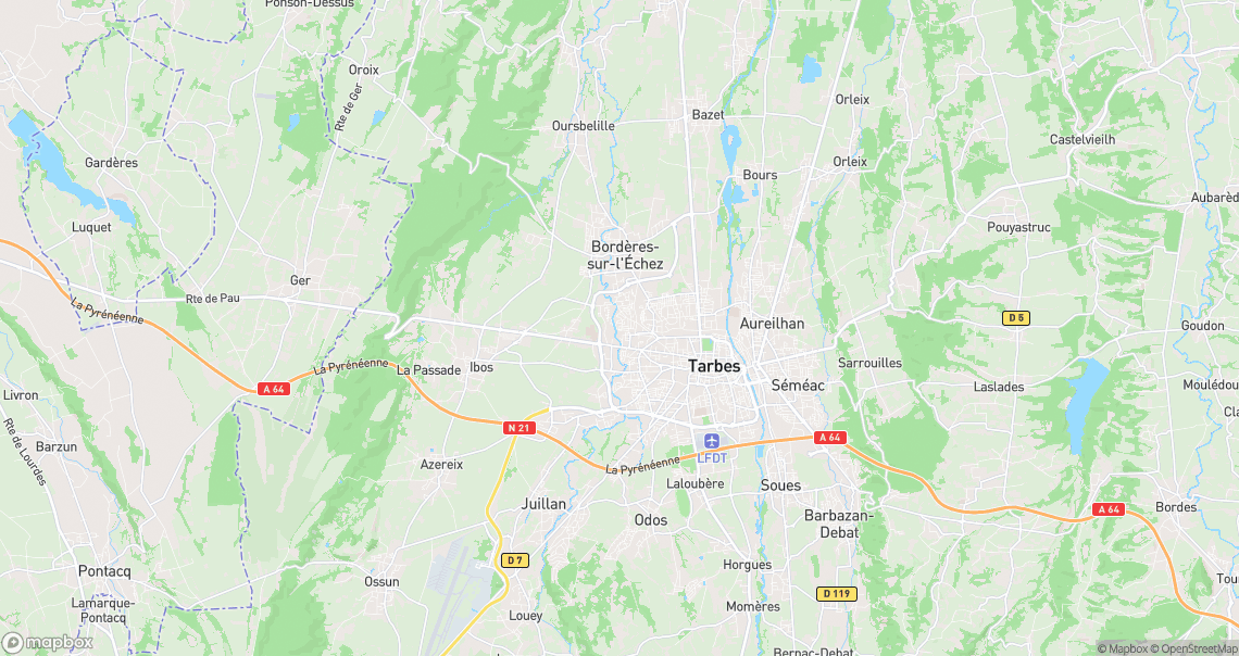 Localisation de la voiture à Tarbes