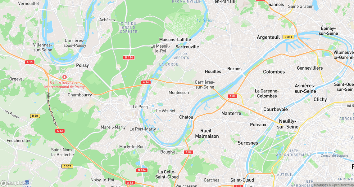 Localisation de la voiture à Montesson