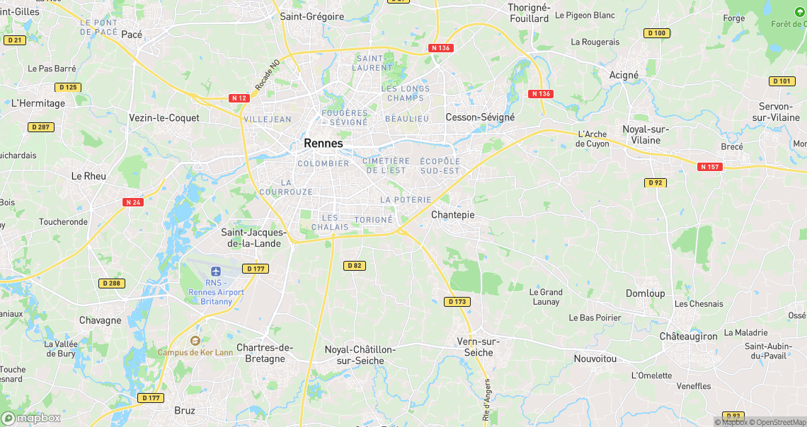 Localisation de la voiture à Rennes