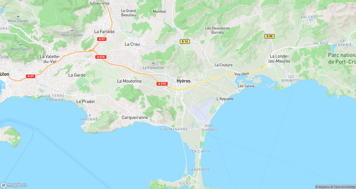 Localisation de la voiture à Hyères