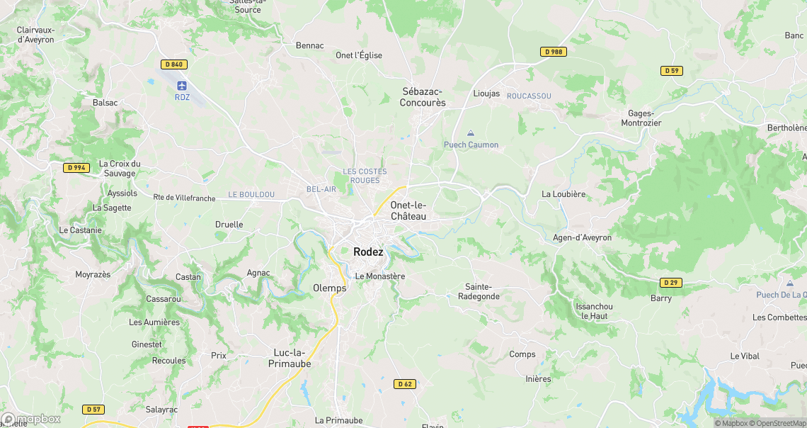 Localisation de la voiture à Onet-le-Château