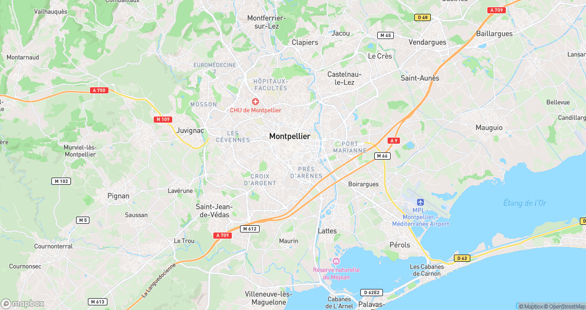 Localisation de la voiture à Montpellier