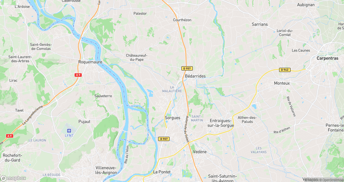Localisation de la voiture à Sorgues