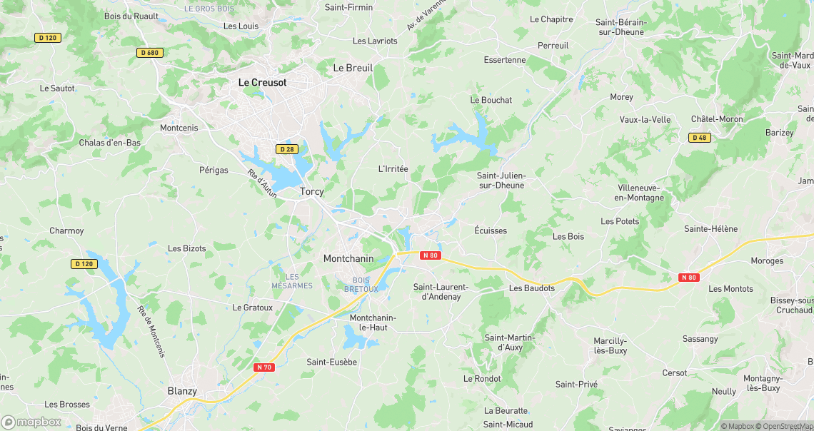 Localisation de la voiture à Écuisses