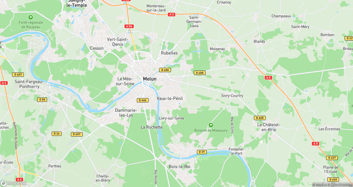 Localisation de la voiture à Vaux-le-Pénil
