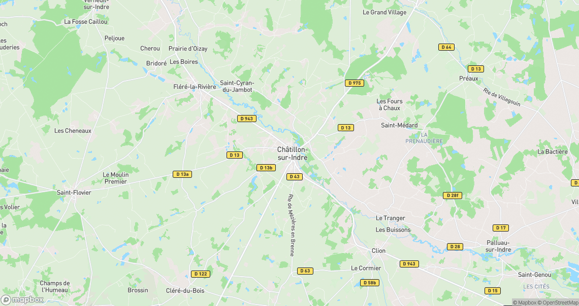 Localisation de la voiture à Châtillon-sur-Indre