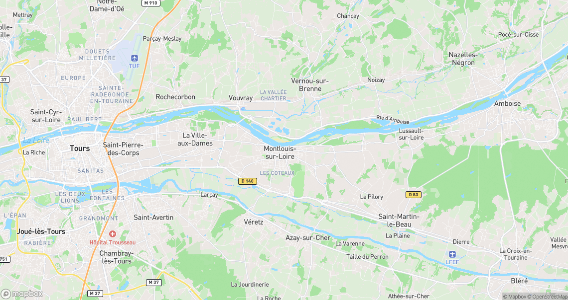 Localisation de la voiture à Montlouis-sur-Loire