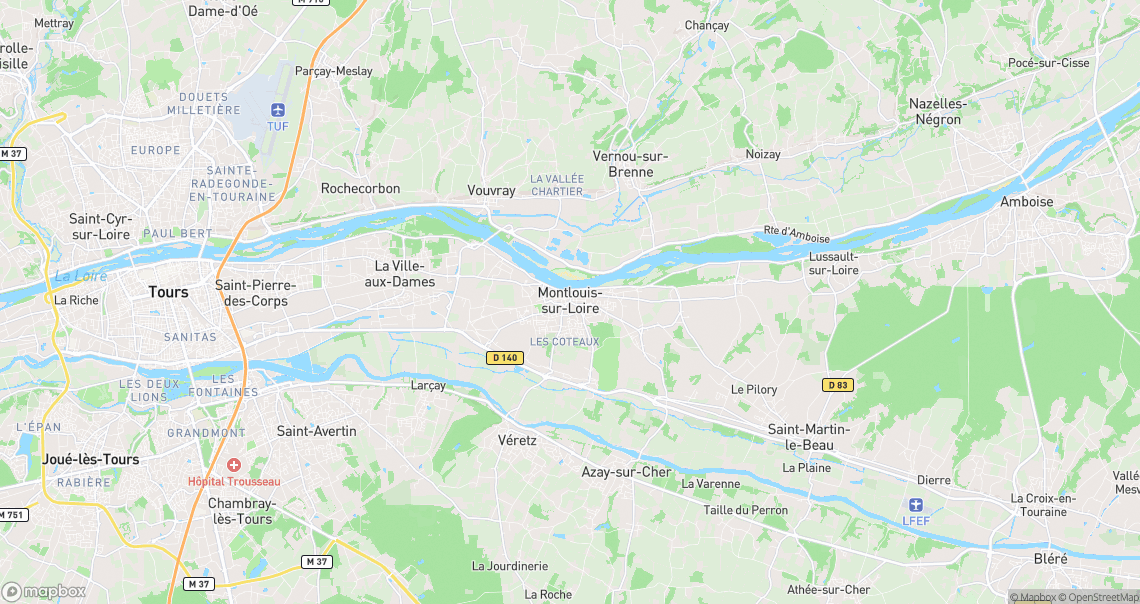Localisation de la voiture à Montlouis-sur-Loire