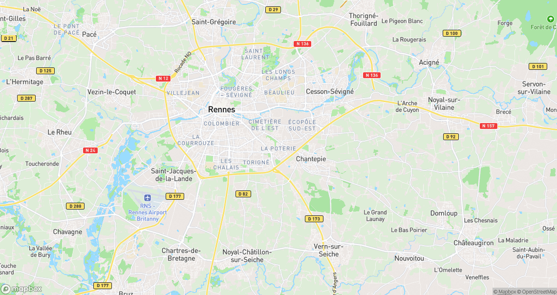 Localisation de la voiture à Rennes