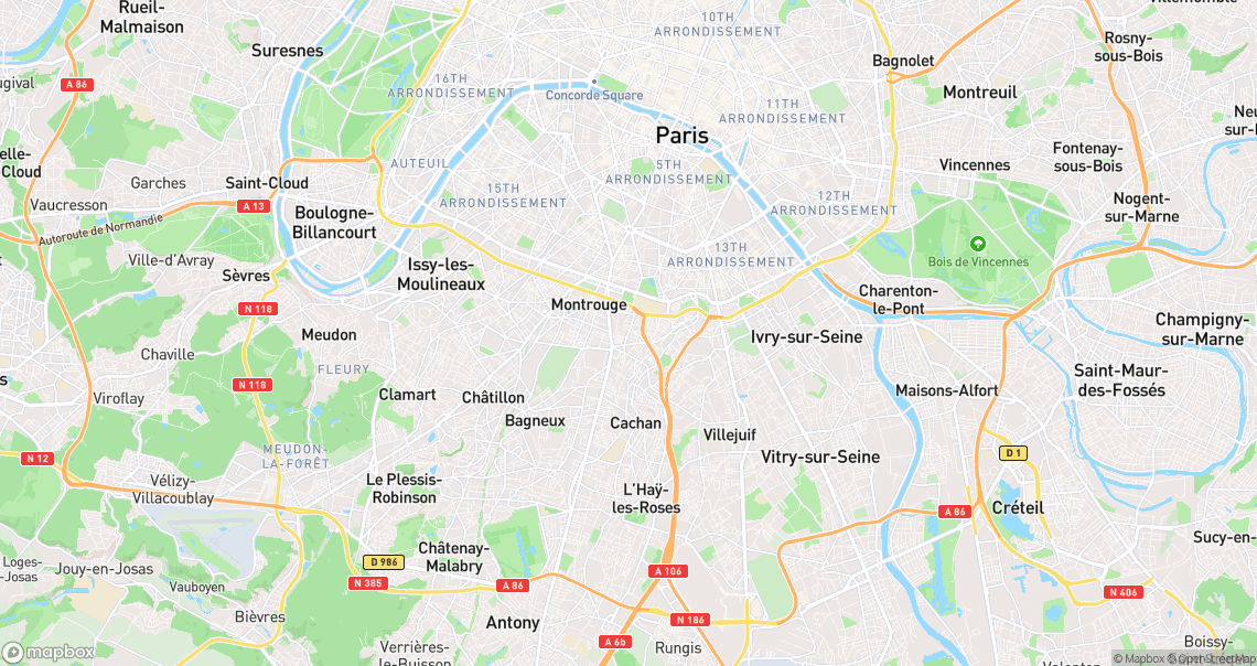 Localisation de la voiture à Arcueil
