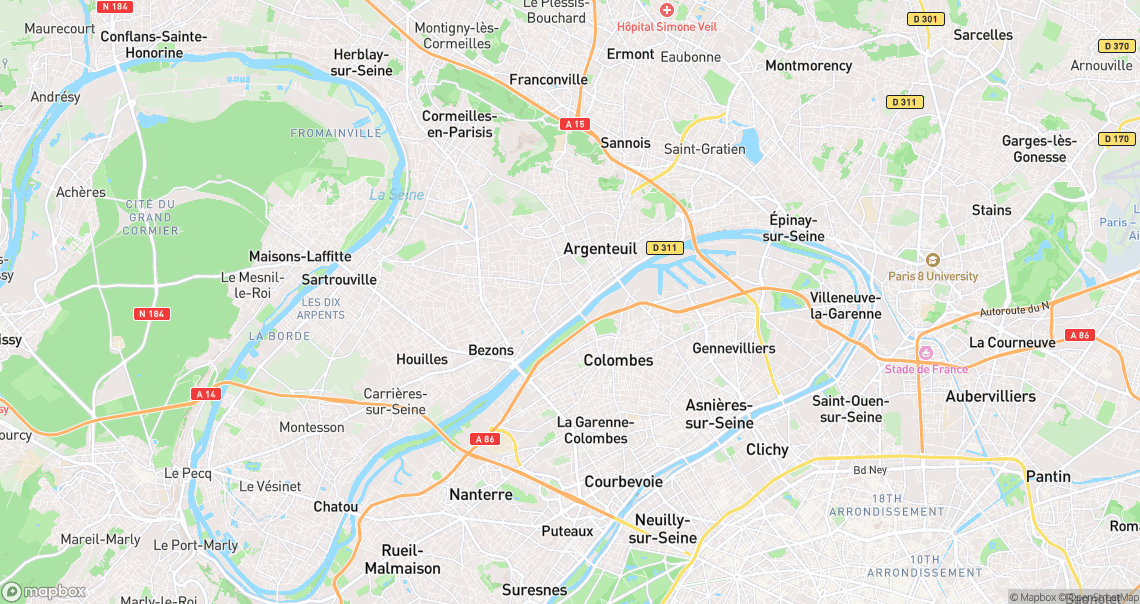 Localisation de la voiture à Argenteuil